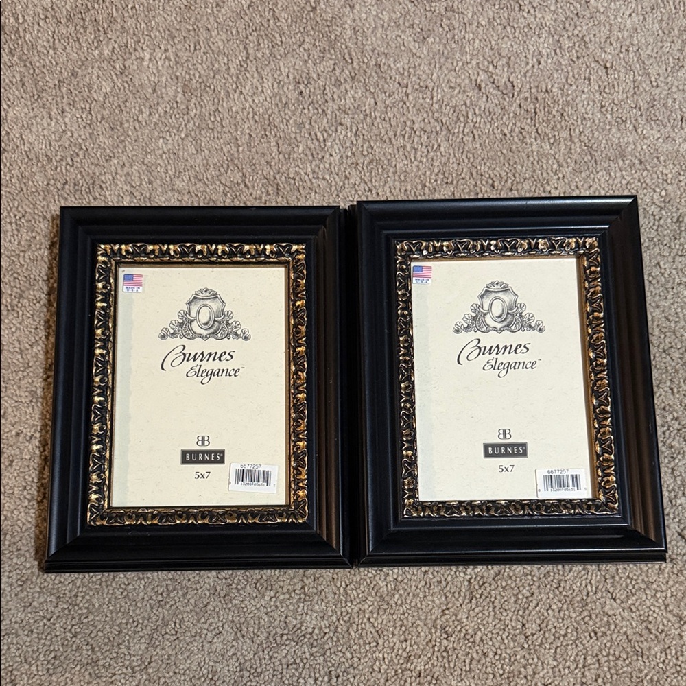 BURNES ELEGANCE PICTURE FRAMES 5 x 7 Set of 2